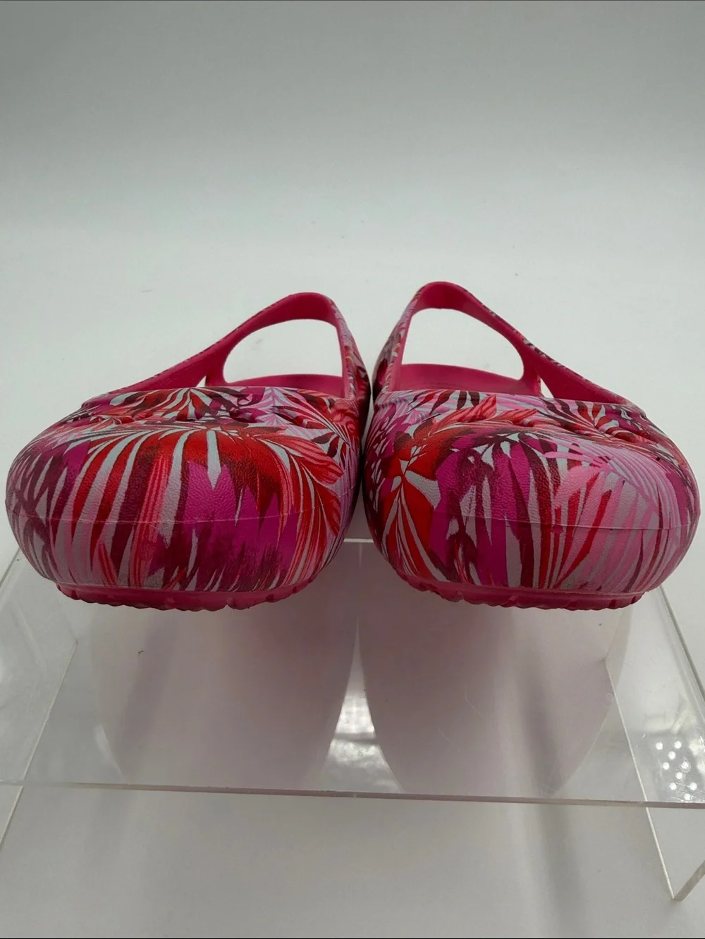 CROCS Kadee Tropical Print Slingback Ballet Flats Women's Size 8.0
